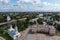View of the city of Vologda from the observation deck of the bell tower of St. Sophia Cathedral. Vologda region, Russia