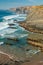 View of cliff at Cabo Sardao in Portugal