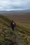 A view of a cliff edge from the side of Pen-y-ghent