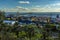 A view from the cliff gardens toward the longest pleasure pier in the world at Southend-on-Sea, UK