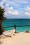 View from a Cliff over the Ocean at Tulum