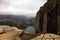 View from the Cliff Preikestolen in fjord Lysefjord - Norway - nature and travel background. Vacation concept. Granite