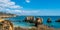 View of cliffs on the coast of Algarve, Portugal