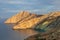 View of the cliffs of the island Folegandros, Greece