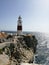 View of the cliffs and lighthouse of Europe point-Gibraltar