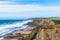 View of the cliffs on the north Cornish coast near Bude, England