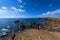 View of the cliffs and sea around the village of Zambujeira do Mar in Alentejo, Portugal