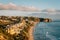 View of cliffs and Strand Beach, in Dana Point, Orange County, California