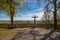 View from the cloister of Andechs near Lake Ammersee to the Bavarian Alps