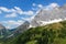 View closeup Alpine mountains in National park Dachstein, Austria, Europe