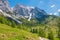 View closeup Alpine rocks in National park Dachstein, Austria, Europe