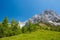 View closeup Alpine rocks in National park Dachstein, Austria, Europe