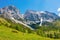 View closeup Alpine rocks in National park Dachstein, Austria, Europe