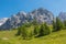 View closeup Alpine rocks in National park Dachstein, Austria, Europe