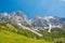 View closeup Alpine rocks in National park Dachstein, Austria, Europe