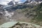 View closeup lake scenes in mountains, national park Switzerland, Europe