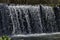 View closeup of waterfall part at cascade of river Bistritsa between village  Bistritsa and village Pancharevo