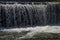 View closeup of waterfall part at cascade of river Bistritsa between village  Bistritsa and village Pancharevo, place for tourism