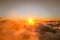 View of clouds from high mountain