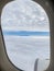 View of the clouds from inside the plane