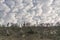 View at the cloudy scenic sky and the beginning of the sunset, Cabo Ledo, Angola