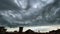 View of the cloudy sky before the storm, from the rooftops of Venice