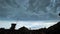 View of the cloudy sky before the storm, from the rooftops of Venice