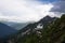 View of a cloudy valley