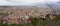 view of the cluster of buildings in Naples through the top of Castel Sant'Elmo, Italy.