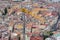 view of the cluster of buildings in Naples through the top of Castel Sant'Elmo, Italy.