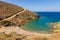 View of the coast and Ligaria beach, Folegandros Island, Greece