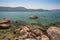 View of the coast of mountains and sea of Paraty - RJ