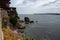 View of the coast and the remains of the fortress wall of Sozopol