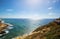 View of coast from Rosh Hanikra. Last point of the Israel sea border.