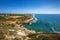 View of coast from Rosh Hanikra. Last point of the Israel sea border.