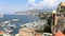 View of the coast in Sorrento, Italy.