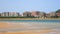 View of the coast of Spain in the background of the Santona town.