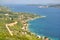 View of the coastline from above Viganj, on the PeljeÅ¡ac peninsula