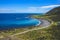 View of coastline at Cape Palliser lighthouse, North Island, New Zealand