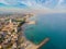 View of the coastline Costa Dourada, Catalonia, Spain