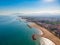 View of the coastline Costa Dourada, Catalonia, Spain