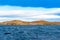 View of the coastline, Isla Magdalena, Patagonia, Chile. Copy space for text