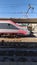 View of the cockpit of the Italian high-speed train.