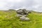 A view of a collection of glacial erratics on the southern slopes of Ingleborough, Yorkshire, UK