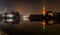 View of Collegiate Church of the Holy Cross in Wroclaw in the night, Poland