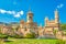 View at the Colomares castle in Benalmadena, dedicated of Christopher Columbus - Spain