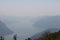 The view from Colombina Mountain on Iseo Lake, Lombardy, Italy