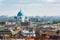 View from the colonnade of St. Isaacs Cathedral. Trinity Cathed