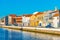 View of a colorful channel at Aveiro, Portugal