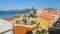 View colorful houses and rooftop of mediterranean town